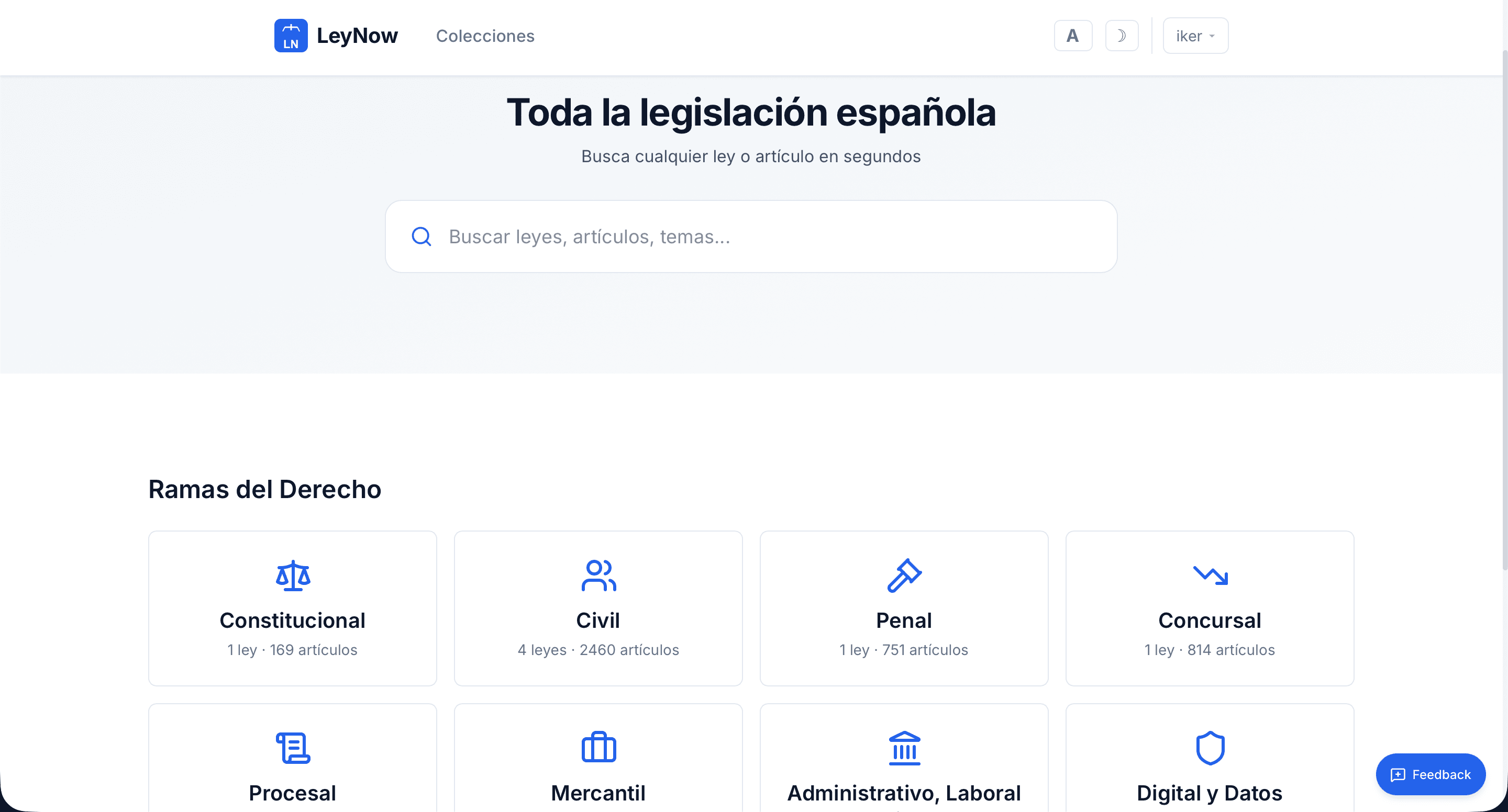 Vista de un artículo en LeyNow